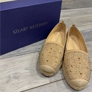 Stuart Weitzman Rockon studded espadrille flats